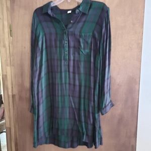 plaid shirt dress